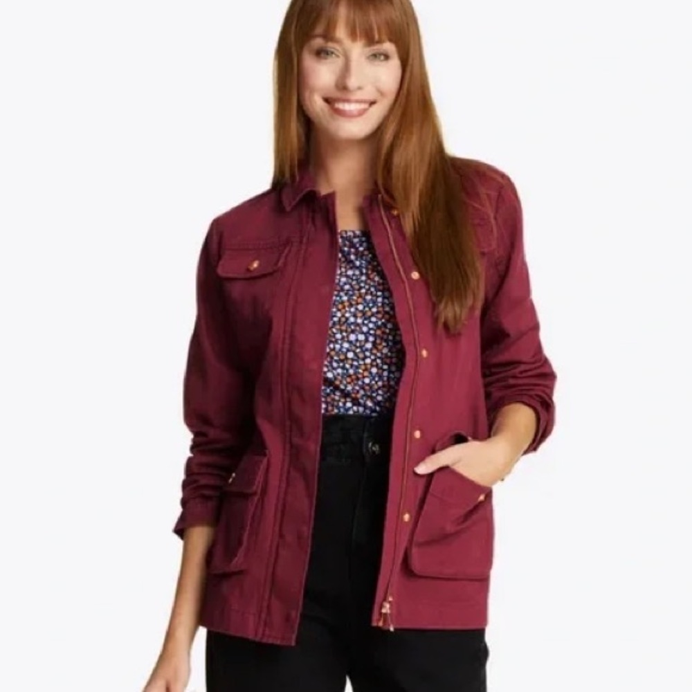 DRAPER JAMES Berry Fall Transitional Twill Field Jacket with Tie Belt